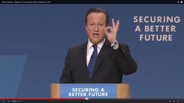 David Cameron 666 all seeing eye conservative conference 2014